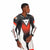 Dainese Laguna Seca 6 Perforated Leather Race Suit - One Piece (Black/White/Fluo Red)