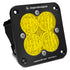 Baja Designs Squadron Sport Black Flush Mount LED Auxiliary Light Pod (Wide Cornering - Amber)