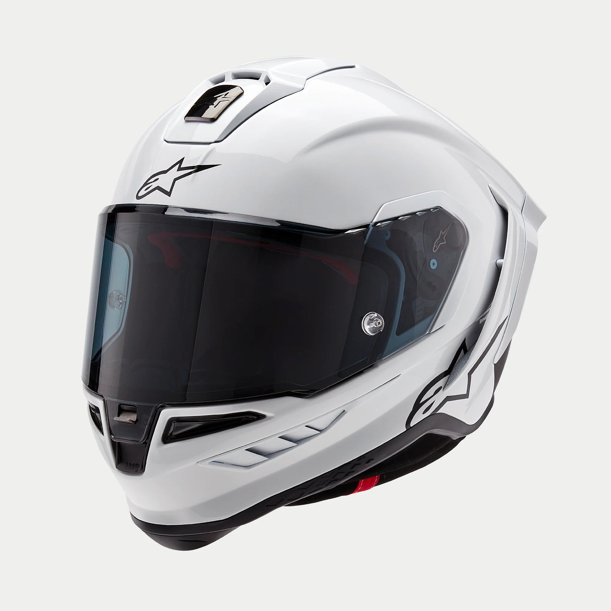 uni様 Alpinestars Supertech R10 Solid Helmet - White Glossy/Black