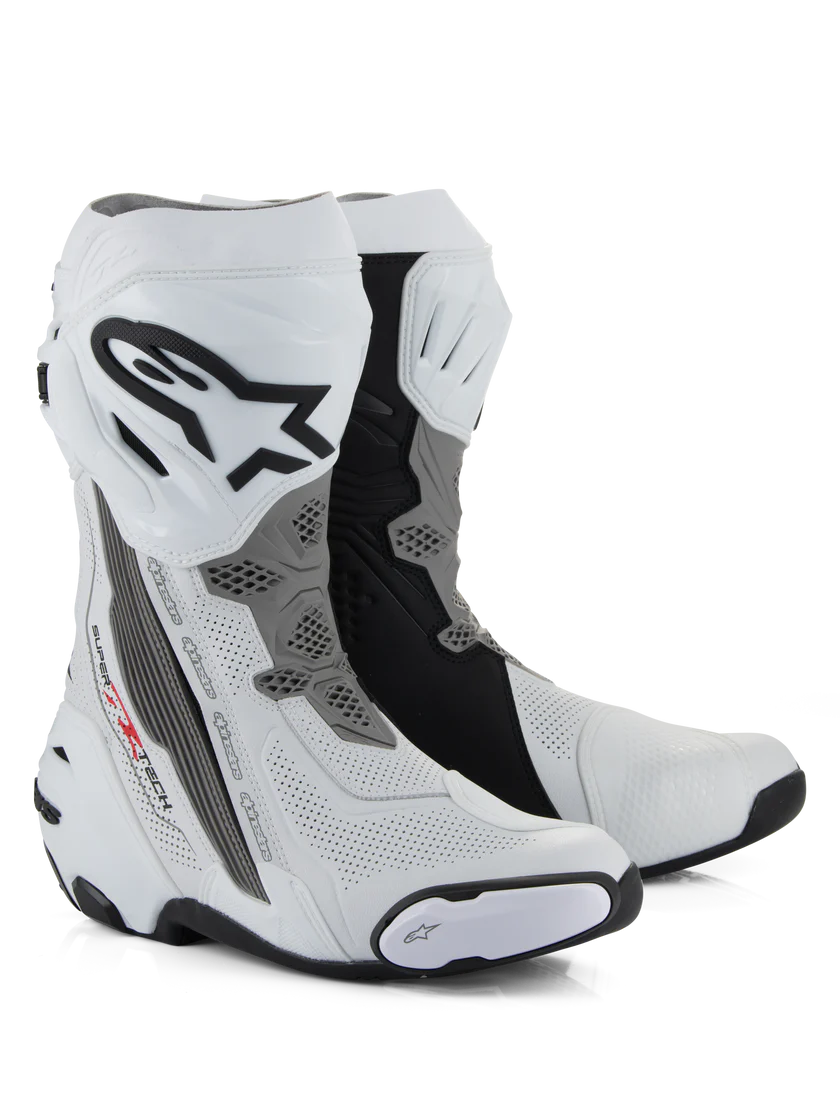 Alpinestars Supertech R Vented Boots - White Mid Gray Black
