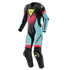 Dainese Laguna Seca 6 Perforated Leather Race Suit - One Piece (Black/Water/Fuchsia)