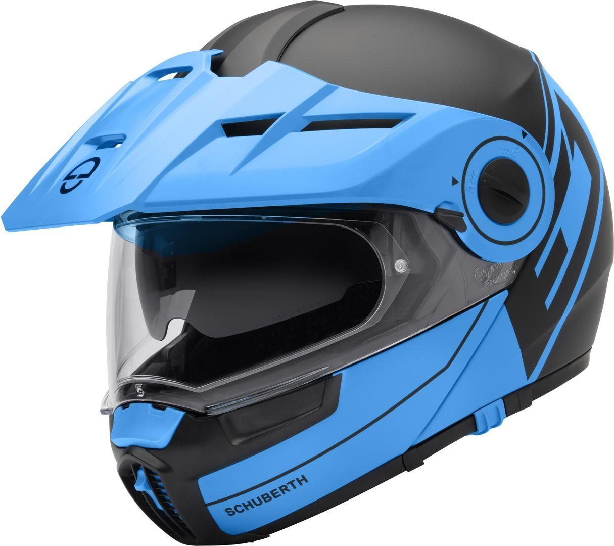 fitting schuberth e1 adventure helmet Schuberth E1 Radiant Blue Adventure Helmet