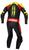 Spyke Estoril Race Leather Suit - Black/Fluo Yellow Red