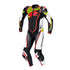 Spyke Aragon Race Leather Suit - Black/White/Fluo Yellow Red