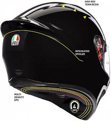 agv k1 glossy black AGV K1 S Helmet - Gloss Black