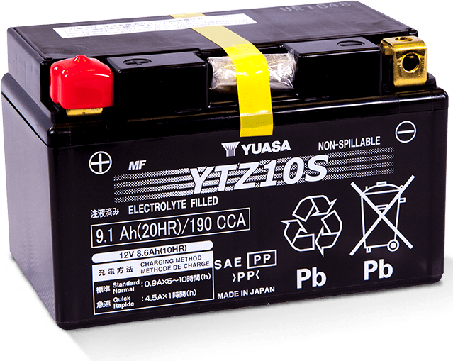 Yuasa YTZ10S AGM Battery for Yamaha R6 (2006-2016) 7aftermarket