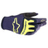 Alpinestars Techstar Gloves - Night Navy / Yellow Fluo