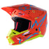 Alpinestars S-M5 Action Gloss Helmet - Orange Fluo/Cyan/Yellow Fluo Glossy